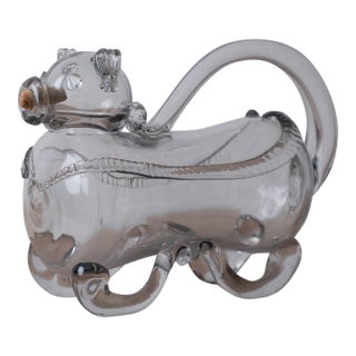 Danish Holmegaard Glassworks Fyldehund Dog Decanter For Sale
