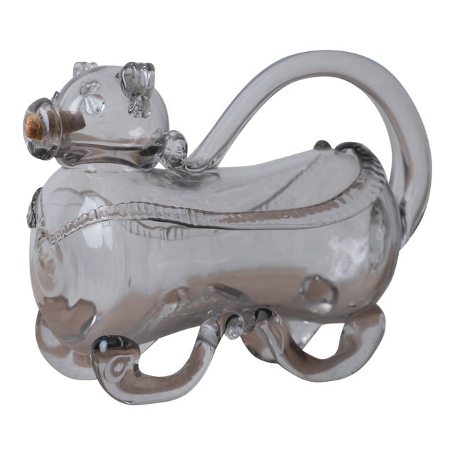 Danish Holmegaard Glassworks Fyldehund Dog Decanter For Sale