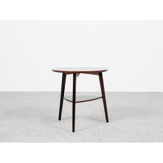 Midcentury Danish Round Side Table in Rosewood by Holger Georg Jensen for Kubus, 1960s For Sale - Image 6 of 6