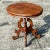 A fabulous vintage Boho side table. A classic East Lake design with a wooden oval top. Acquired from a Palm Beach estate.