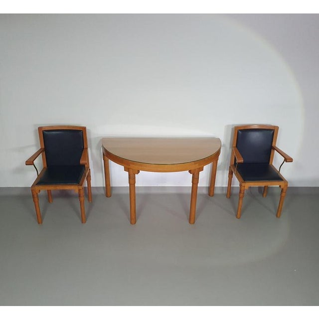 Console Table and Chairs by Charles Vandenhove, Set of 3 For Sale - Image 4 of 10