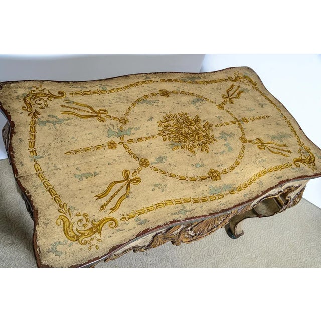 Painted Console or Center Table For Sale In West Palm - Image 6 of 8
