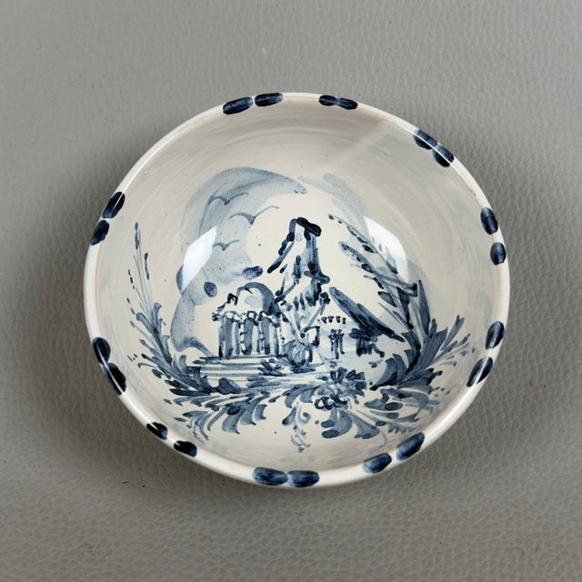 Albisola Mante Majolica Bowl and Cup Set, 1950s, Set of 7 For Sale - Image 7 of 14