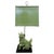 Celadon 1940s Chinoiserie Celadon Porcelain Foo Dog Lamp, Custom Shade For Sale - Image 8 of 10