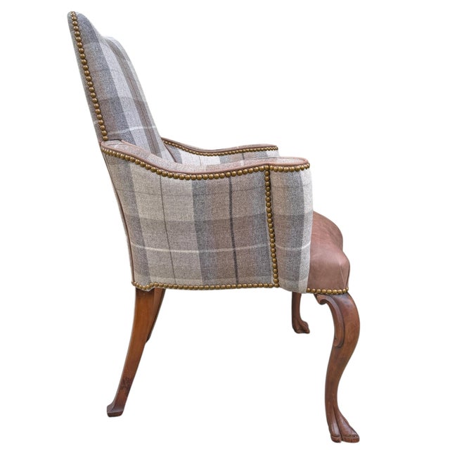 Pair of Early 20th Century Queen Anne Revival Armchairs For Sale In Chicago - Image 6 of 14