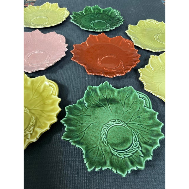 Ceramic 1940s Steubenville Woodfield Collection Leaf Plate Variety by Russel Wright-Set of 8 For Sale - Image 7 of 11