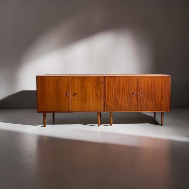 Low Danish Teak Sideboards from Hg Furniture, 1960s, Set of 2 For Sale - Image 4 of 5