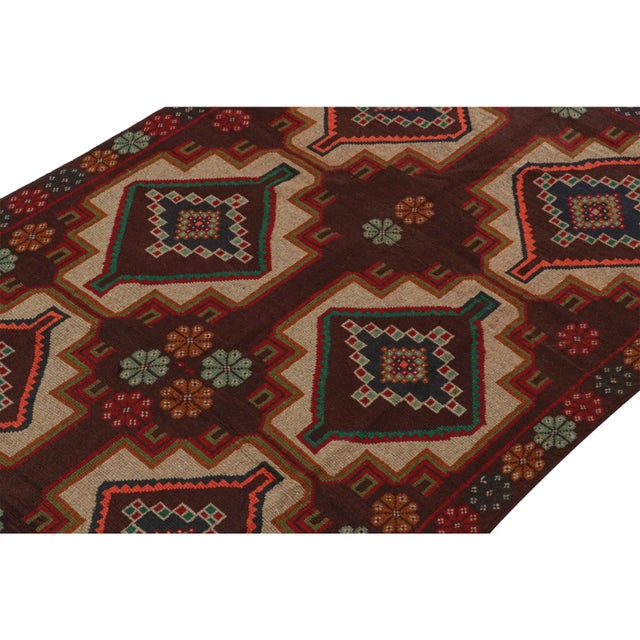 2010s Rug & Kilim’s Afghan Baluch Tribal Rug in Rust Tones With Geometric Medallions For Sale - Image 5 of 7