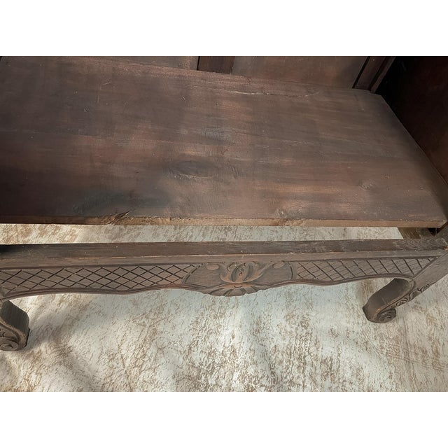 Antique French Provincial Carved Oak Bonnetière Cabinet For Sale - Image 13 of 14