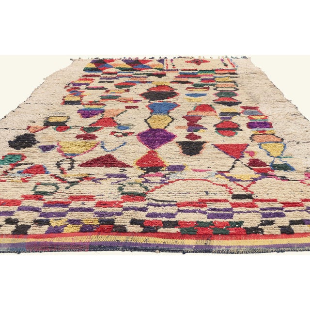 Tribal Vintage Azilal Boucherouite Moroccan Rug, 06'00 X 10'08 For Sale - Image 3 of 10