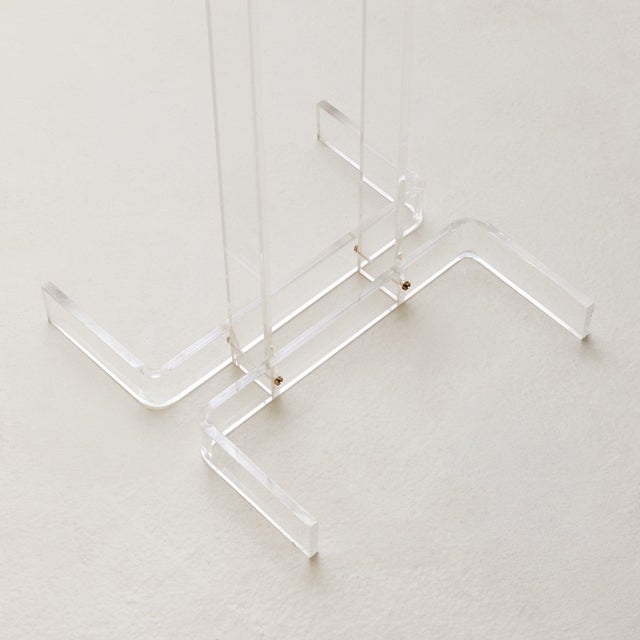 Mid-Century Modern Italian Lucite + Brass Valet Stand, 1960s For Sale - Image 3 of 9