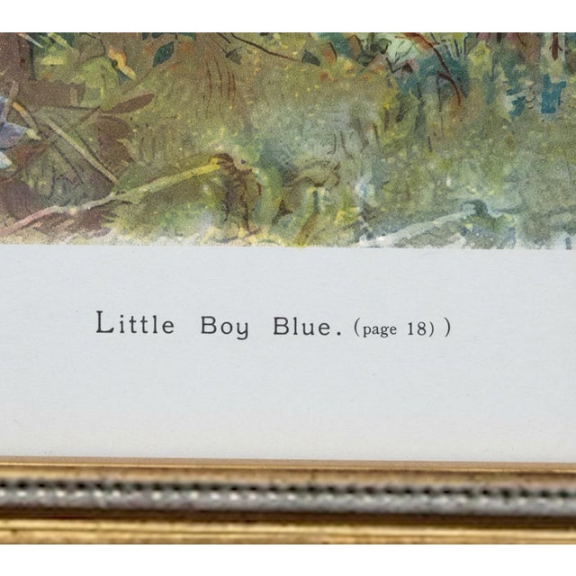 Illustration Set of 3 Antique Nursery Rhyme Book Plate Prints in Gilt Frames For Sale - Image 3 of 9