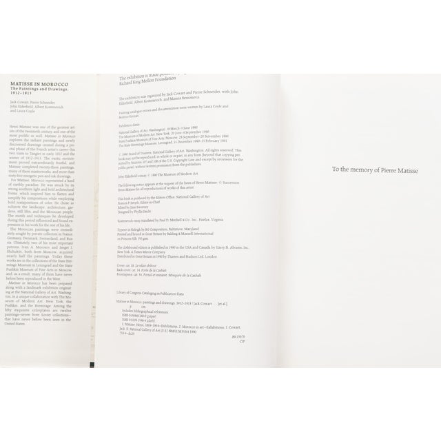 Matisse in Morocco. Hardcover book with dustjacket. Published by the National Gallery of Art, Washington and Harry N....