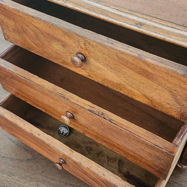 Vintage or Antique Miniature Chest in Walnut For Sale - Image 18 of 18