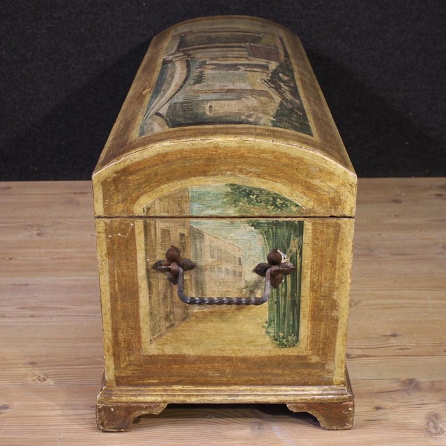 Italian Painted Chest, 1950s For Sale - Image 4 of 14