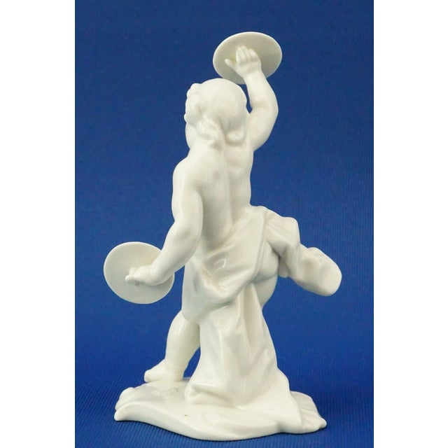 Rococo 19th Century Porcelain Cherub Putto Sculpture by Anton Bustelli for Nymphenburg, Germany, 1800s For Sale - Image 3 of 18