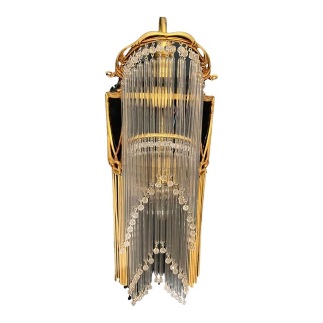 1980s Corner Wall Lamp Art Nouveau in the Style of Hector Guimard For Sale