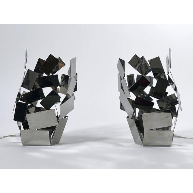 Silver La Stanza Dello Scrocco Table Lamps by Mario Trimarchi for Alessi, 2010s, Set of 2 For Sale - Image 8 of 18