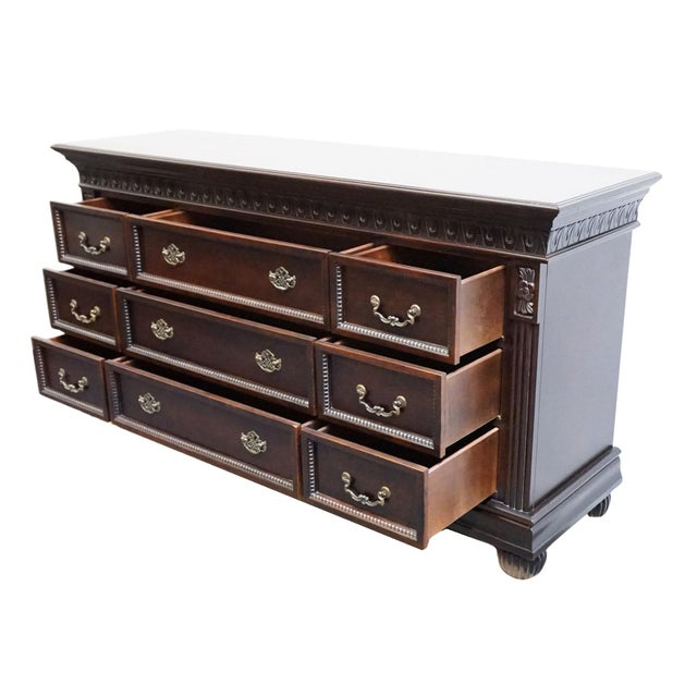 Collezione Europa Cachat Collection Cherry Contemporary Traditional 50" Triple Dresser For Sale In Kansas City - Image 6 of 11