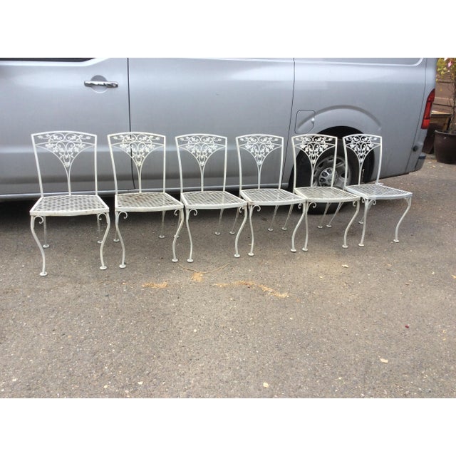 Vintage Woodard Patio Chairs Set of 6 Chairish