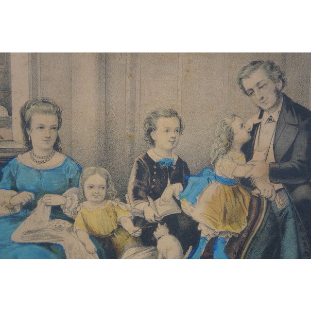 Antique 1870 Fruits of Temperance Currier & Ives Hand Colored Lithograph Print For Sale - Image 11 of 16