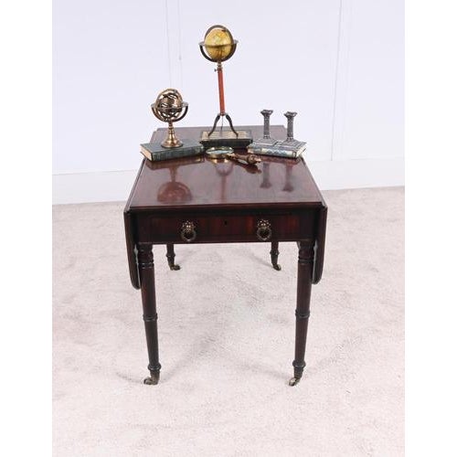 Georgian Mahogany Pembroke Table with Drawer and Drop Leaves, 1810 For Sale - Image 10 of 10