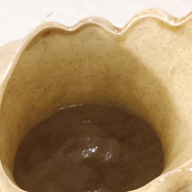 Yellow Vintage French Style Light Yellow Ceramic Pitcher Jug For Sale - Image 8 of 10