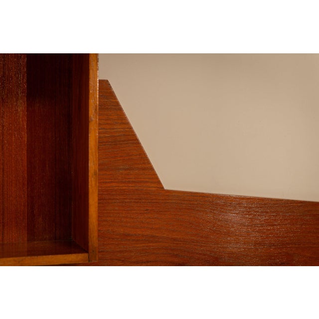Wood Architectural Shelving Unit in Teak, Italy, 1960s For Sale - Image 7 of 10
