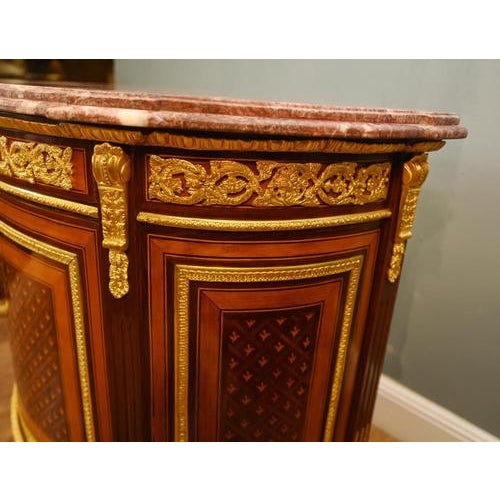 French Empire Demi-Lune Commodes, Set of 2 For Sale - Image 9 of 12