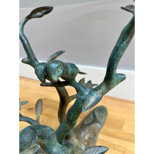 Vintage Bronze Verdigris Coffee Table by Willy Daro, 1970 For Sale - Image 13 of 16
