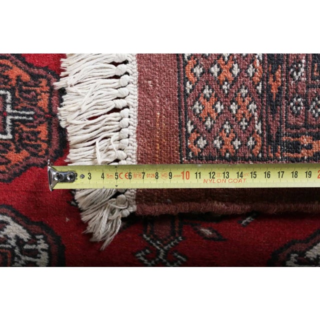Pakistani Bukhara Rug in Cotton and Wool For Sale - Image 6 of 7