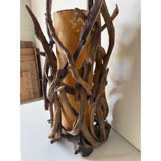 1960s 1960s Monumental Organic Sculptural Driftwood Table Lamp For Sale - Image 5 of 12
