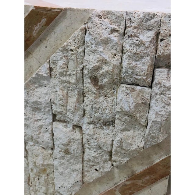 Modern Maitland Smith Tessellated Mixed Stone Cube Tables . For Sale - Image 9 of 12