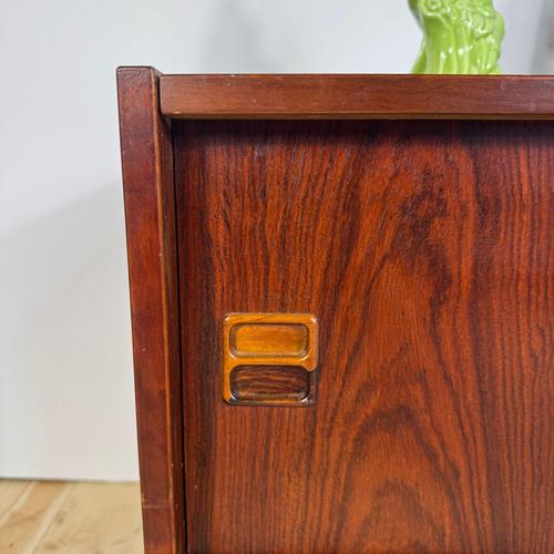 Rosewood Sideboard with Sliding Doors – Mid-Century Modern