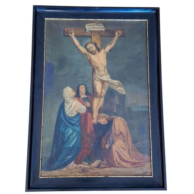 Circle of Anthony Van Dyck, The Crucifixion, 17th Century, Oil on Canvas & Wood For Sale - Image 10 of 10