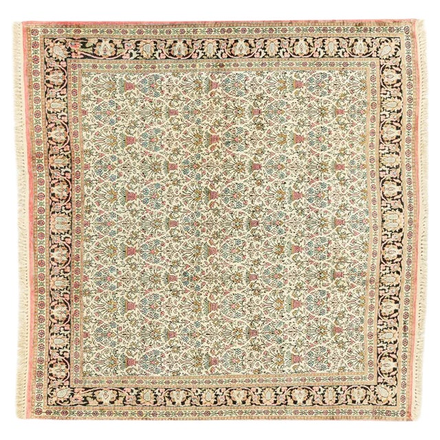 Vintage Silk Rug, 1960s For Sale