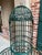 French Country Vintage French Bistro Wine Rack Iron Birdcage Green Tall Patio Bar 21 Bottle For Sale - Image 3 of 18