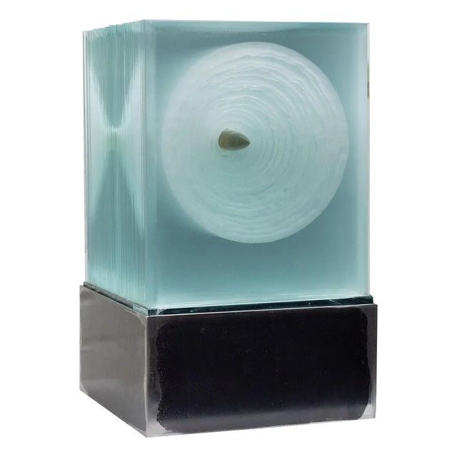 Art Glass Cube Sculpture by Jiri Jelinek For Sale - Image 9 of 9