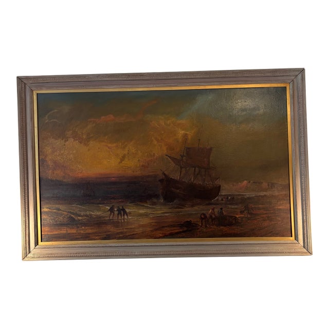 Late 19th Century Large Oil Painting by Famed Historical Seascape Painter F. D. Briscoe For Sale