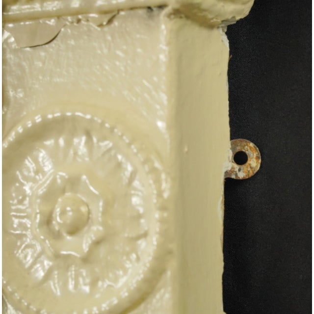 Tan Antique English Regency Painted Wooden Fireplace Mantel For Sale - Image 8 of 12