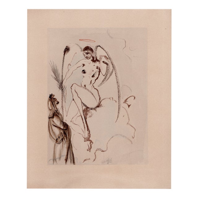 Salvador Dali, The Faithful Angels, 1964, Woodcut For Sale