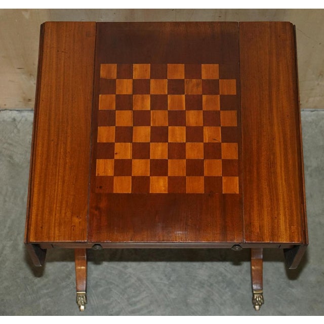 Antique Regency Extending Sofa Table with Chess Board, 1810s For Sale - Image 11 of 18