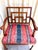 Wood 1970s Chinese Chippendale Ming Mahogany Upholstered Fretwork Wood Armchairs, a Pair For Sale - Image 7 of 11
