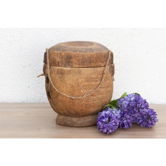 Antique Wooden Food Storage Basket For Sale - Image 9 of 9