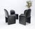 Mid-Century Modern Set 4 Italian Mid Century Modern Black Leather Dining Chairs Bellini Style MINT! For Sale - Image 3 of 13