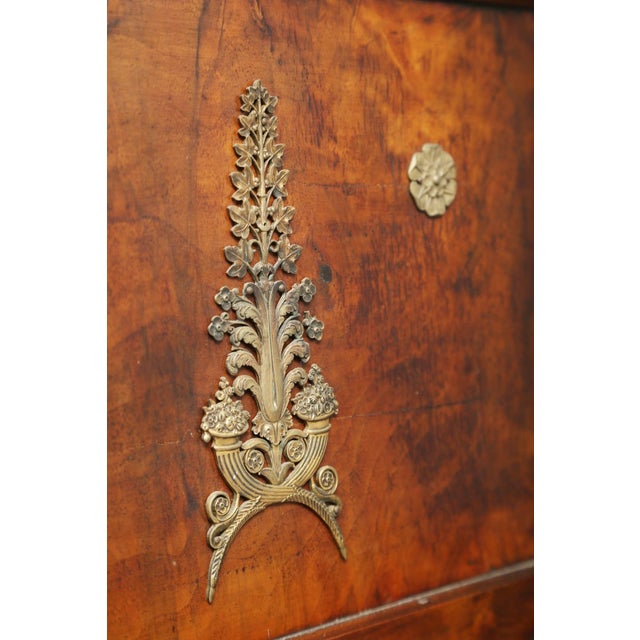 Period French Empire Mahogany Trumeau With Bronze Doré Mounts For Sale - Image 4 of 7