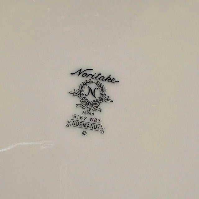 Ceramic Vintage Noritake “Normandy” Dinner Plate – Floral Porcelain With Gold Trim – Made in Japan For Sale - Image 7 of 8