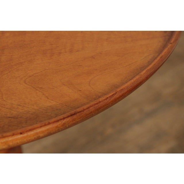 Custom Quality Queen Anne Style Tiger Maple Tilt Top Table For Sale - Image 9 of 12