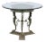 Pompeii Table with Metal Base & Glass Top For Sale