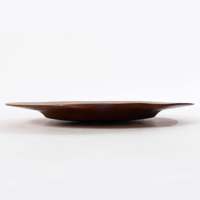 Contemporary Bradford Pear Turned Wood Low Bowl by C. Black For Sale - Image 3 of 5